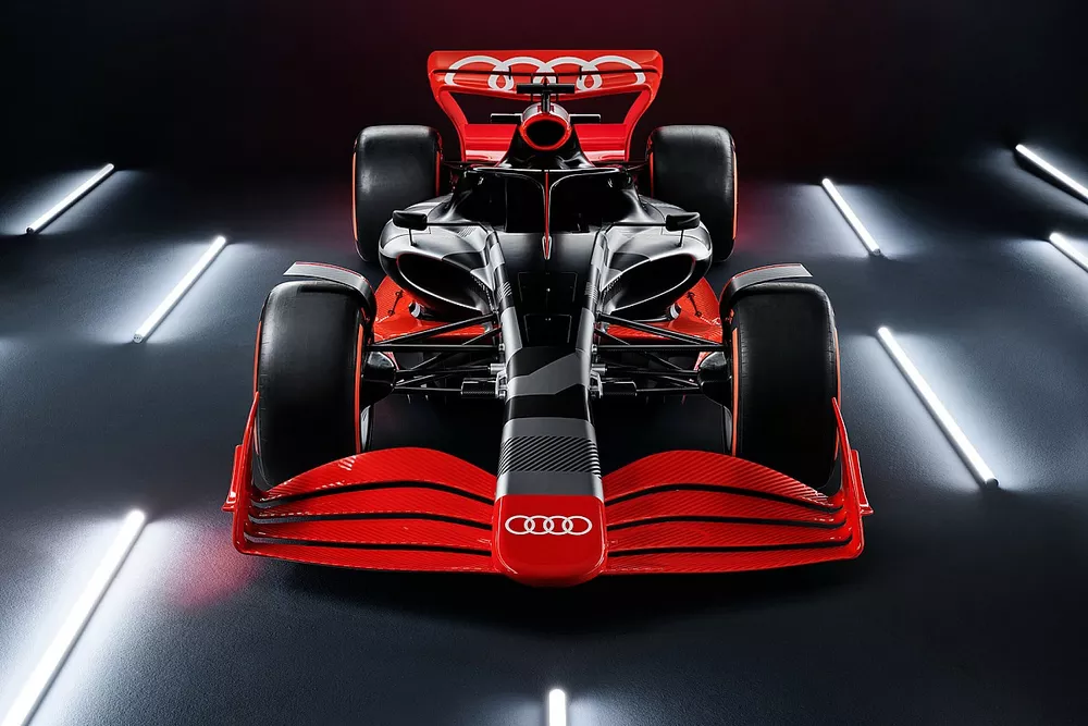 La monoplace de présentation de l'annonce Audi F1