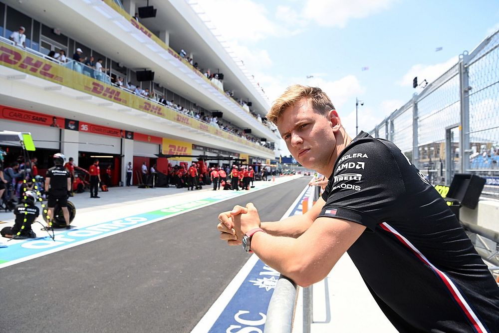 Mick Schumacher, Reserve Driver, Mercedes-AMG, in the pit lane