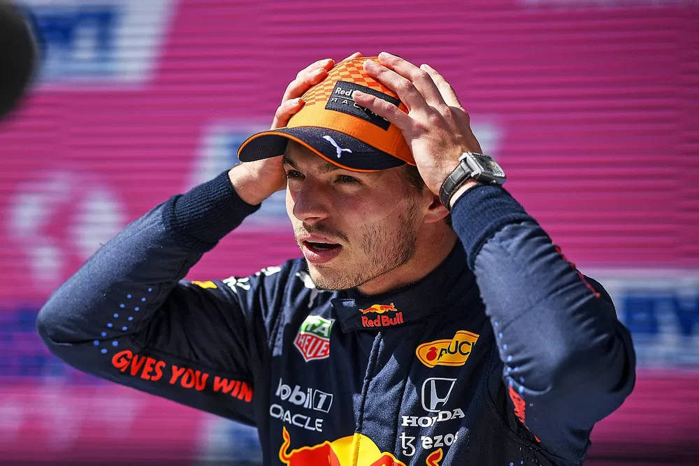 Pole man Max Verstappen, Red Bull Racing, in Parc Ferme after Qualifying