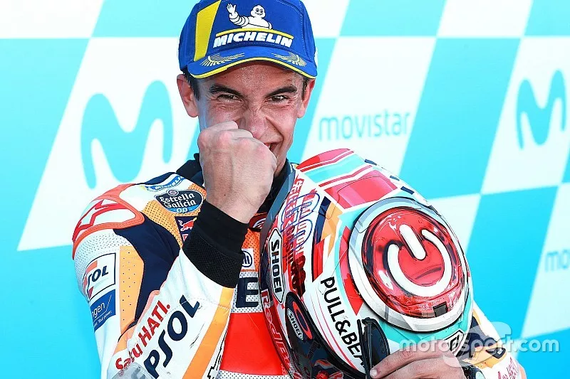 Podium: winnaar Marc Marquez, Repsol Honda Team