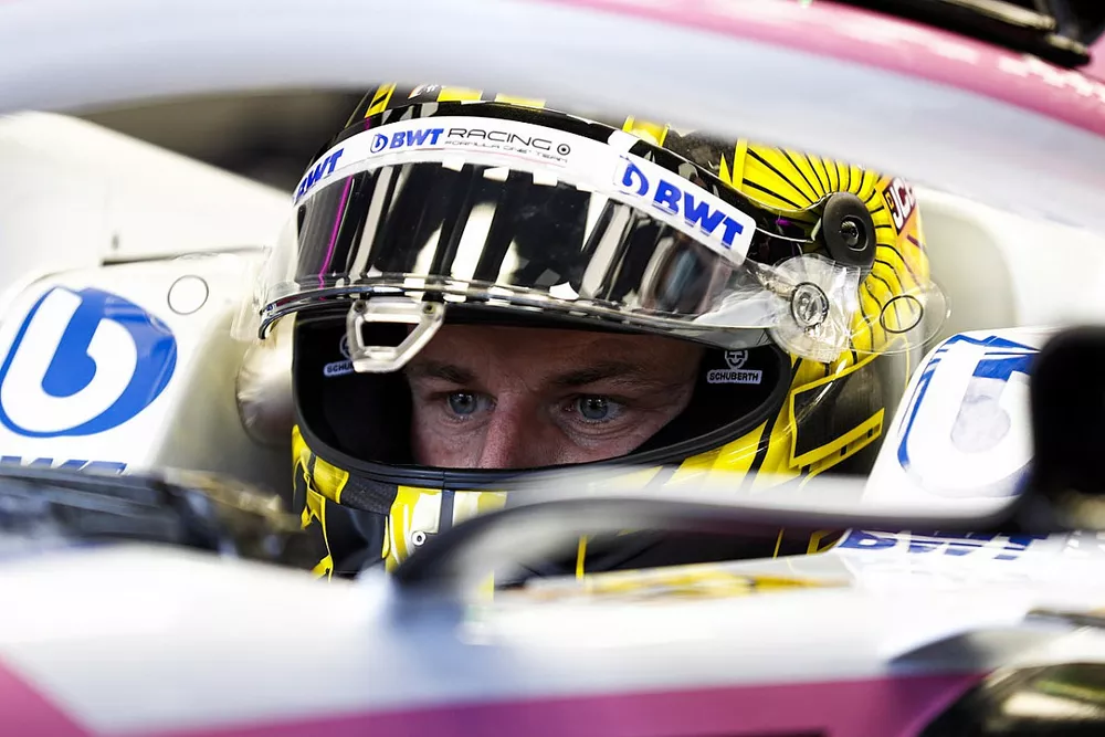 Nico Hulkenberg, Racing Point RP20, in the cockpit of the car