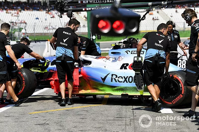 Robert Kubica, Williams FW42, covered with flow-viz paint