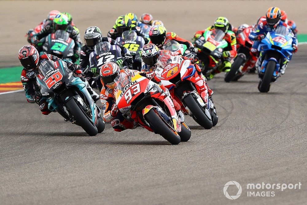 Marc Marquez, Repsol Honda Team leads at the start
