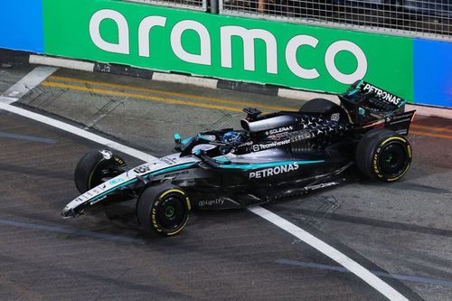 Russell no puede explicar su "extra&ntilde;o" accidente en la FP2 de Singapur