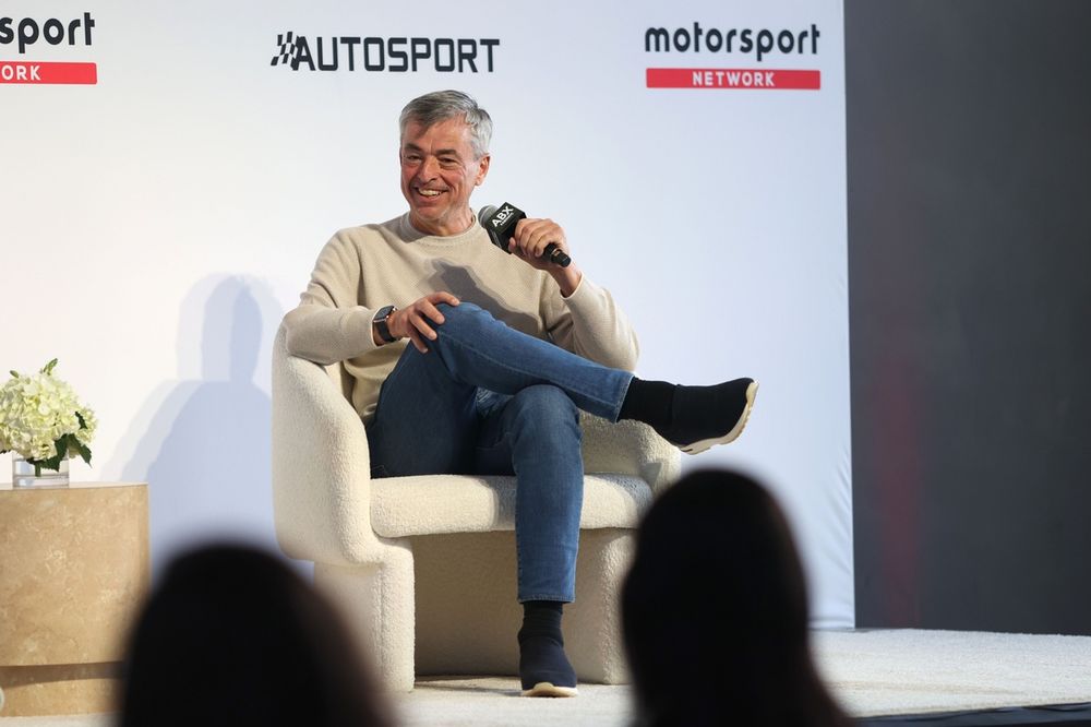 Eddy Cue speaks during Autosport Business Exchange New York in New York City.