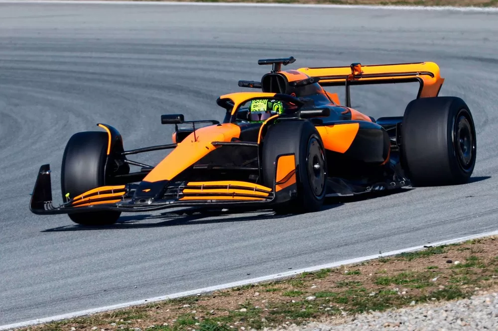 Lando Norris, McLaren during Pirelli test