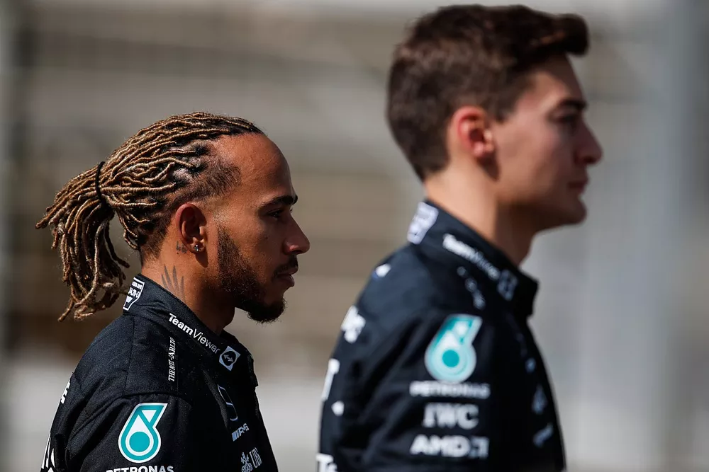 Lewis Hamilton, Mercedes-AMG, George Russell, Mercedes-AMG
