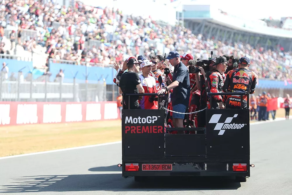 Riders parade