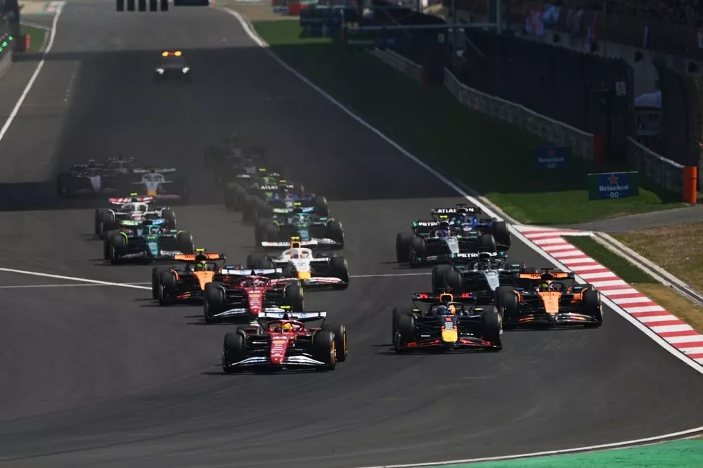 Charles Leclerc, Ferrari, Lewis Hamilton, Ferrari, Oscar Piastri, McLaren, Max Verstappen, Red Bull Racing
