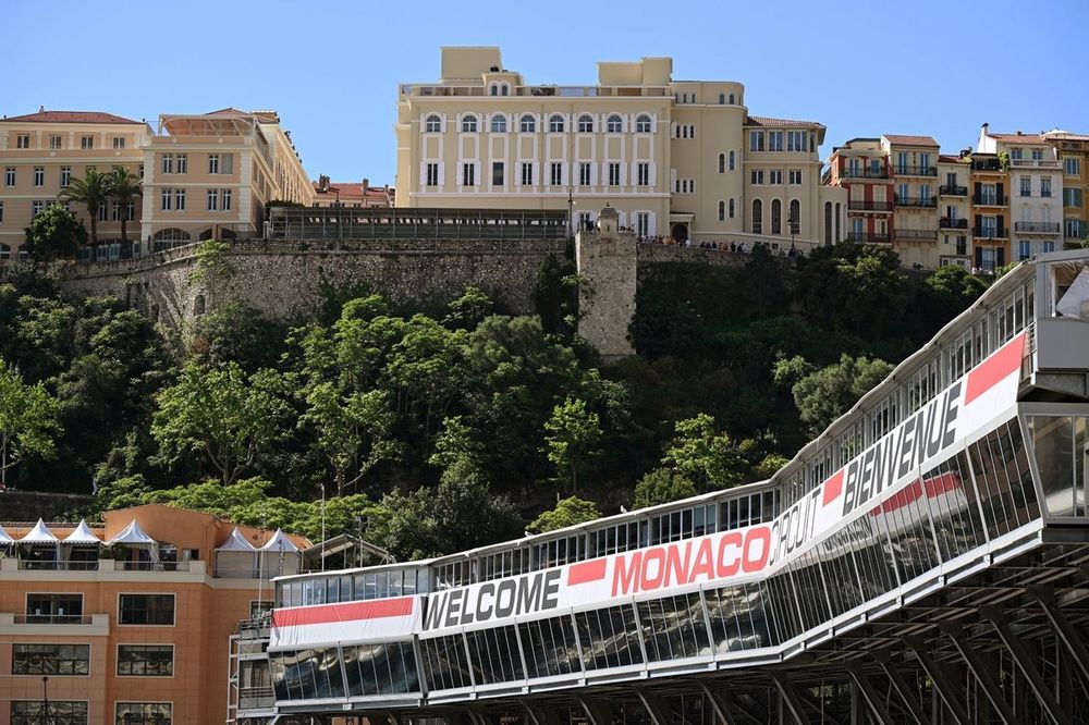 A general view of the buildings alongside the circuit