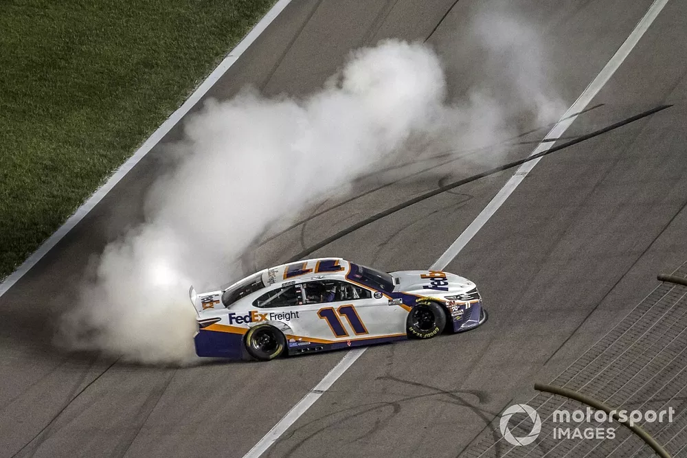 Race Winner Denny Hamlin, Joe Gibbs Racing, Toyota Camry
