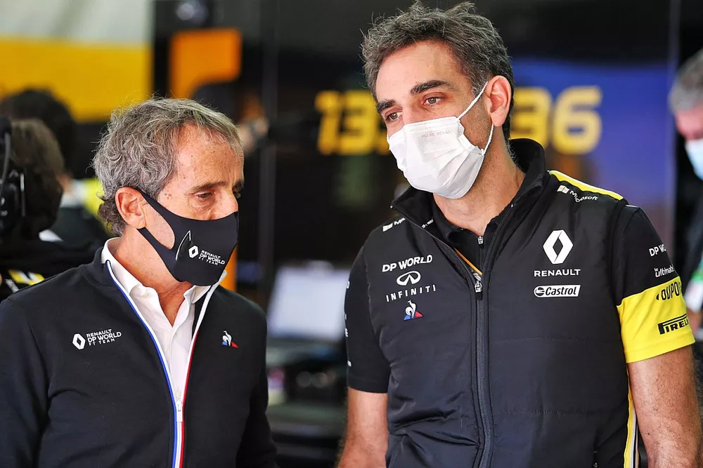 Alain Prost, Renault F1 Team Fahri Direkt&ouml;r&uuml; ve Cyril Abiteboul, Renault Sport F1 Direkt&ouml;r&uuml;