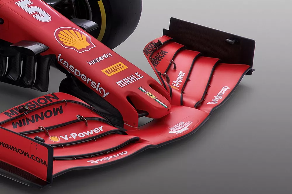 Ferrari SF1000 detalle del aler&oacute;n delantero
