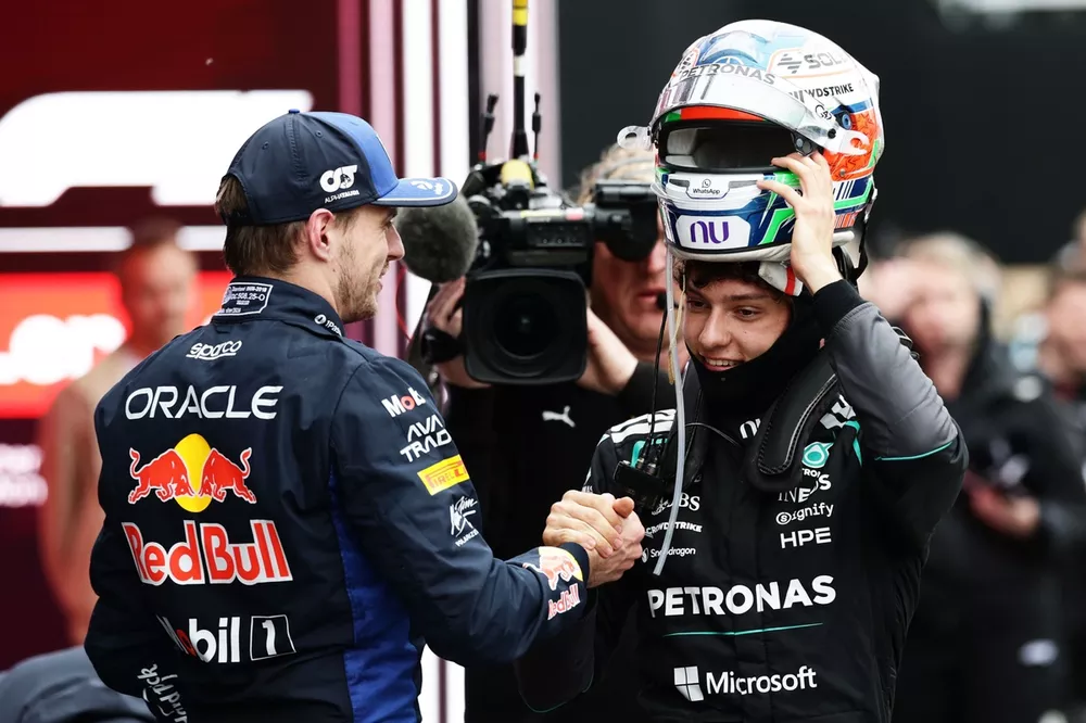 Andrea Kimi Antonelli, Mercedes, Max Verstappen, Red Bull Racing