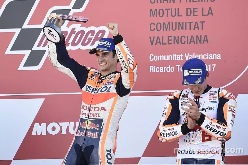 Podium: Racewinnaar Dani Pedrosa, Repsol Honda Team