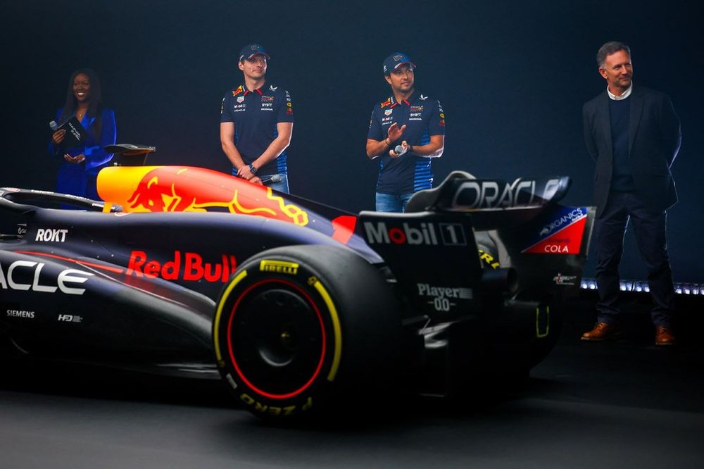 Max Verstappen, Sergio Pérez y Christian Horner, Red Bull Racing 