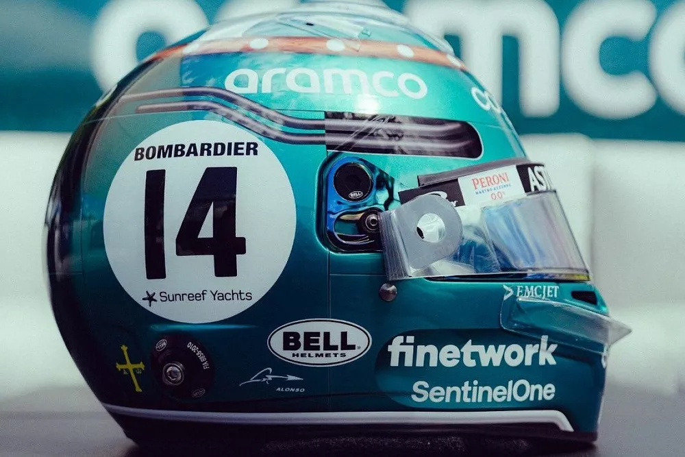 Casco especial Alonso Silverstone