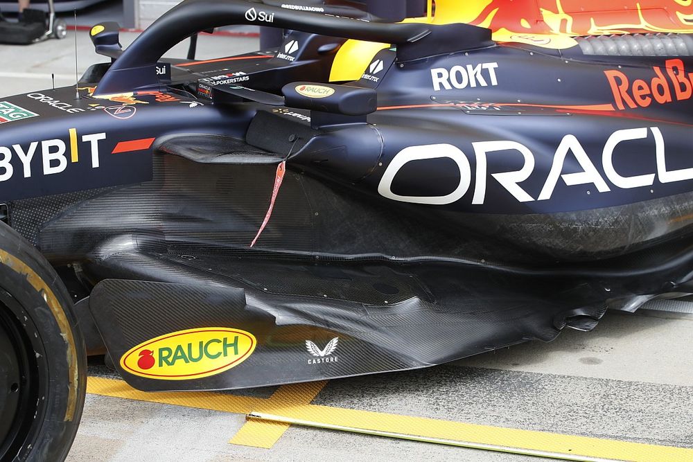 Red Bull RB -19 detalle de lateral del piso