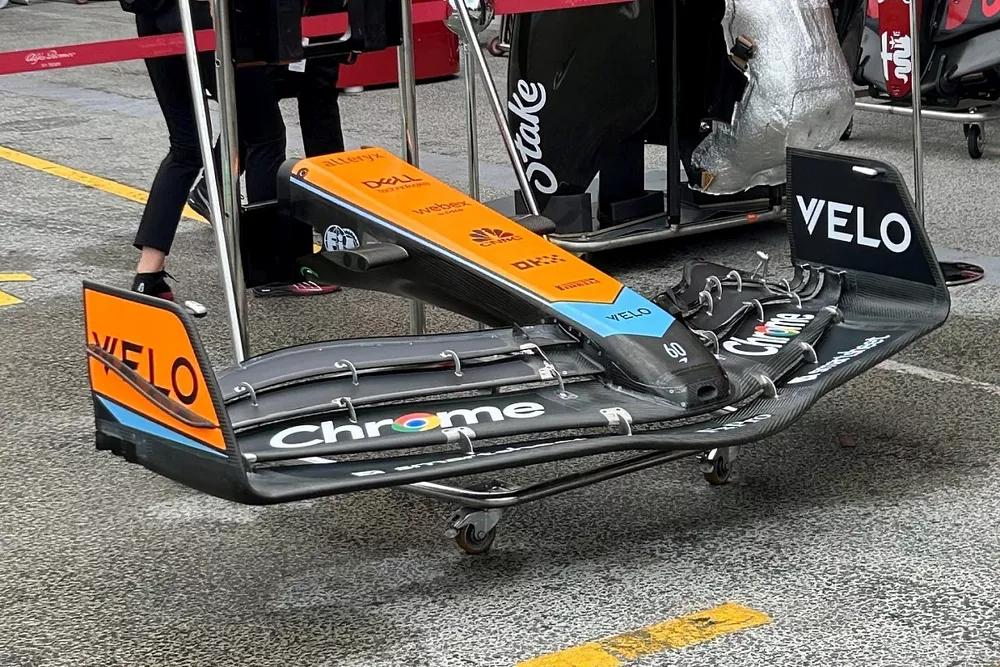McLaren MCL60 front wing detail