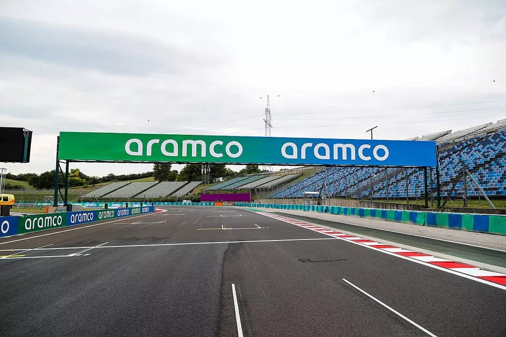 Detalle de la recta de meta de Hungaroring