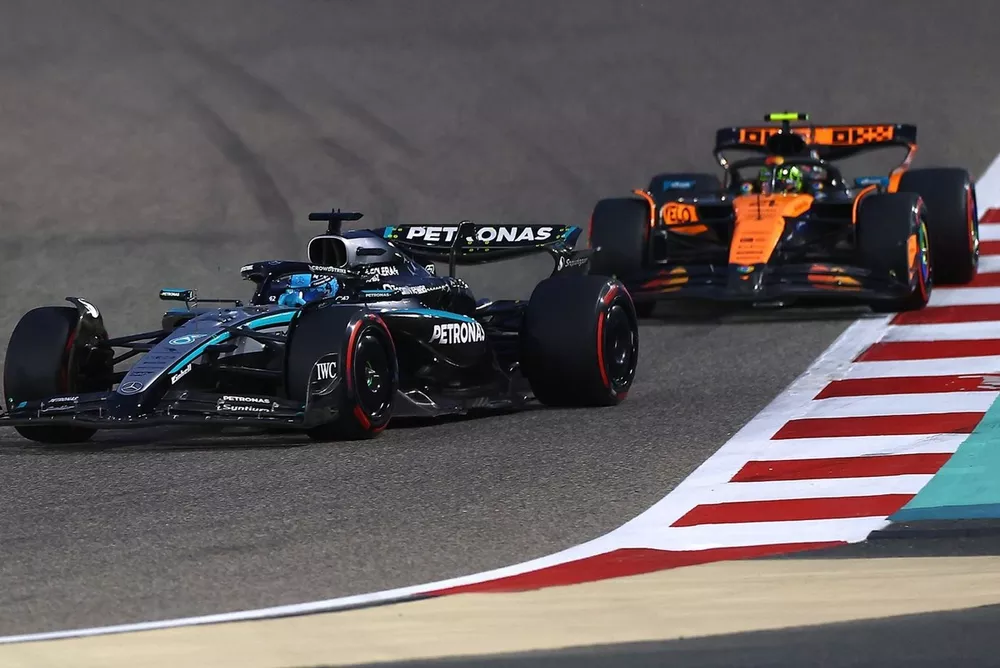 Lando Norris, McLaren, George Russell, Mercedes