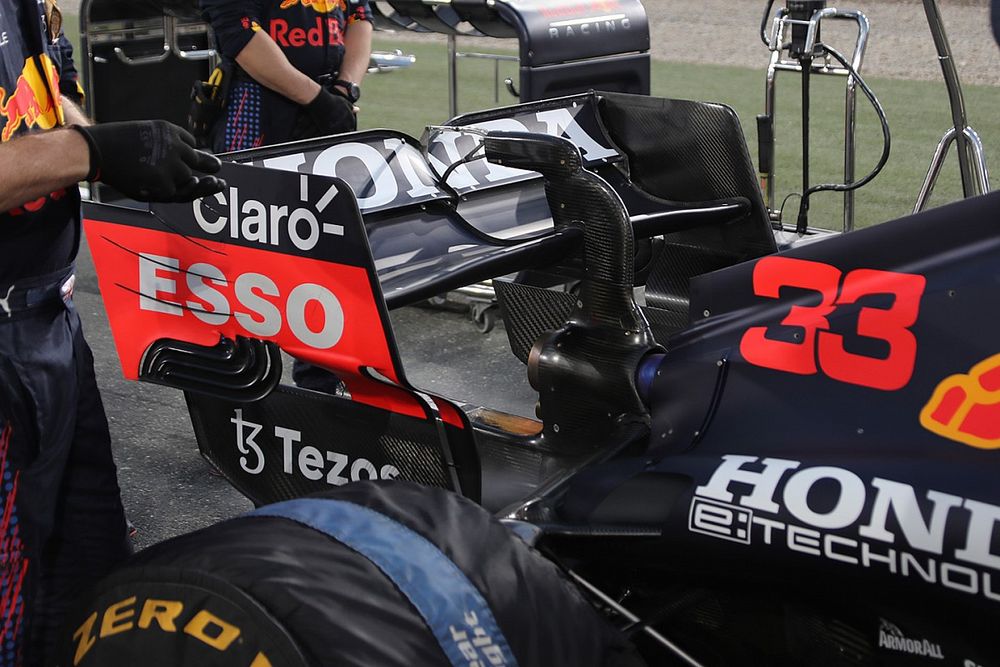 Red Bull Racing RB16B rear wing detail