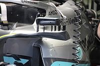 Las soluciones extremas del Mercedes W13 vistas en Bahréin