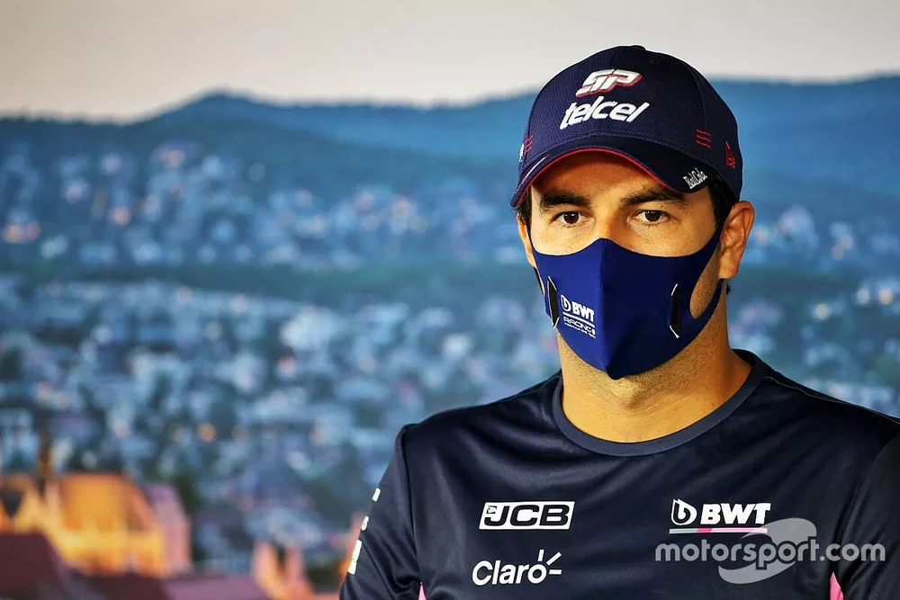 Sergio Perez, Racing Point in de persconferentie