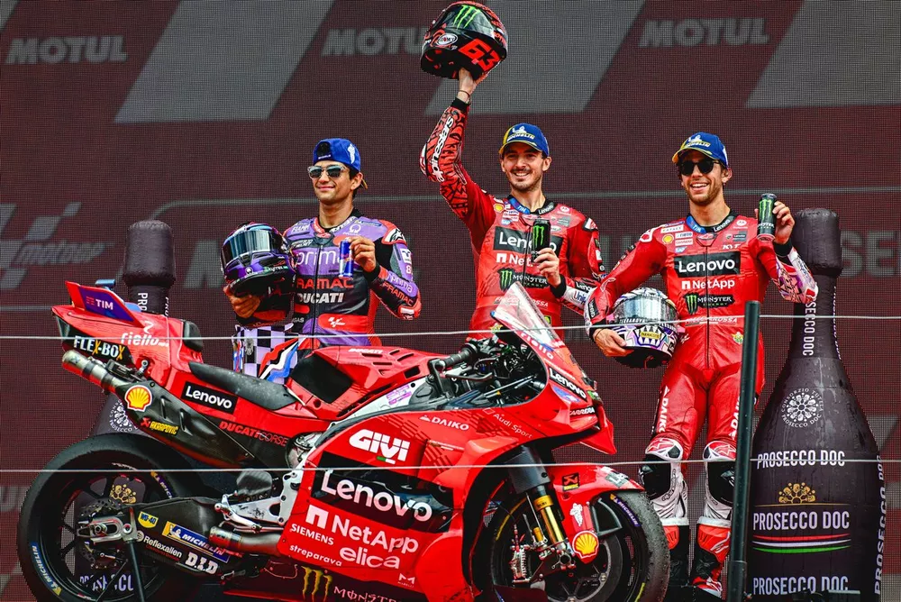Francesco Bagnaia, Ducati Team, Jorge Martin, Pramac Racing, Enea Bastianini, Ducati Team