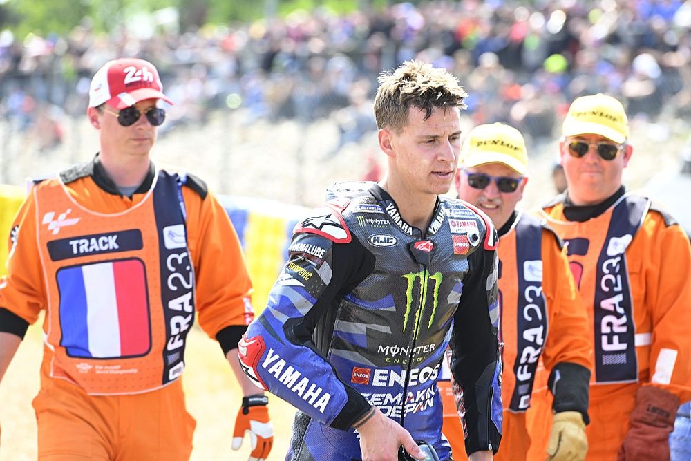 Fabio Quartararo, Yamaha Factory Racing tras su caída