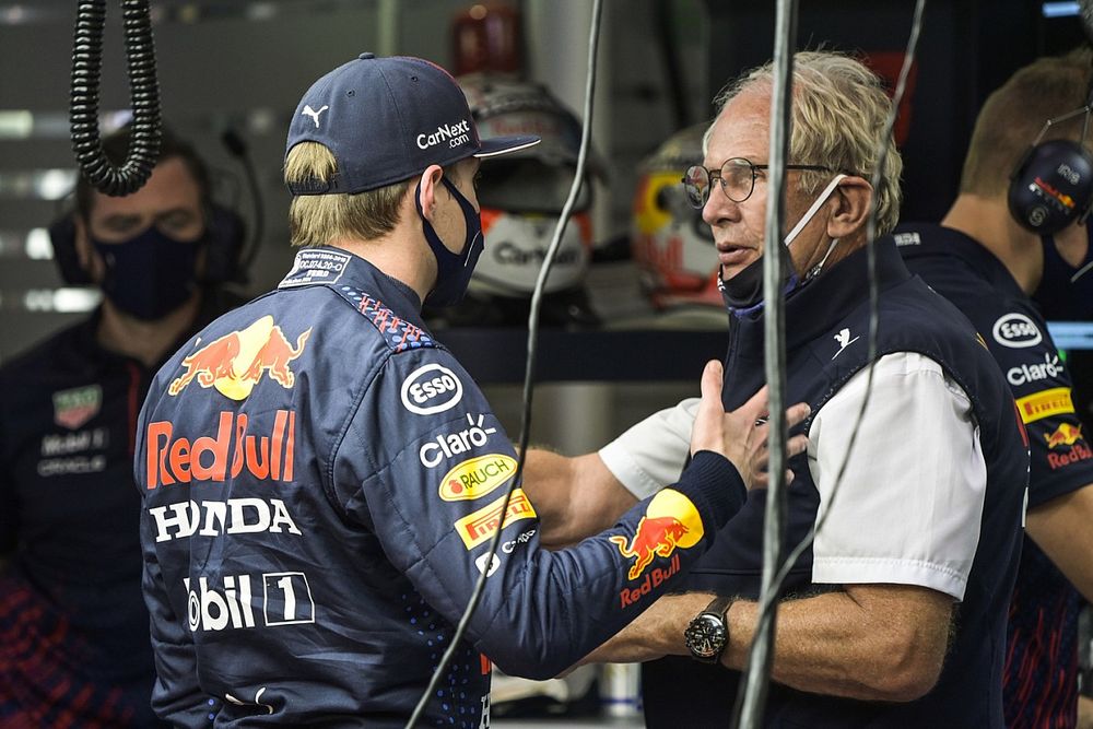 Max Verstappen, Red Bull Racing, with Helmut Marko, Consultant, Red Bull Racing