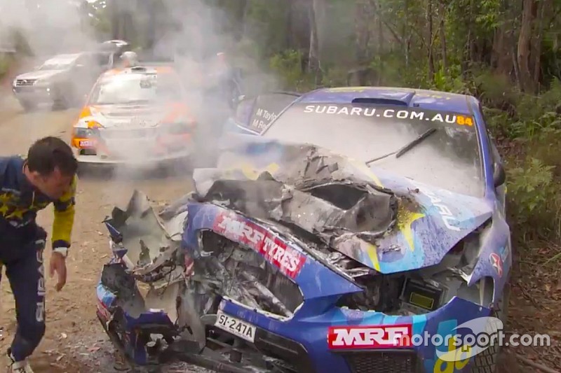 Molly Taylor escapes nasty Rally Australia crash