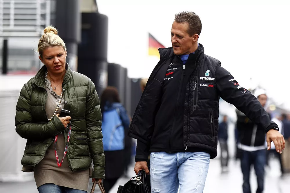 Michael Schumacher with his wife Corinna