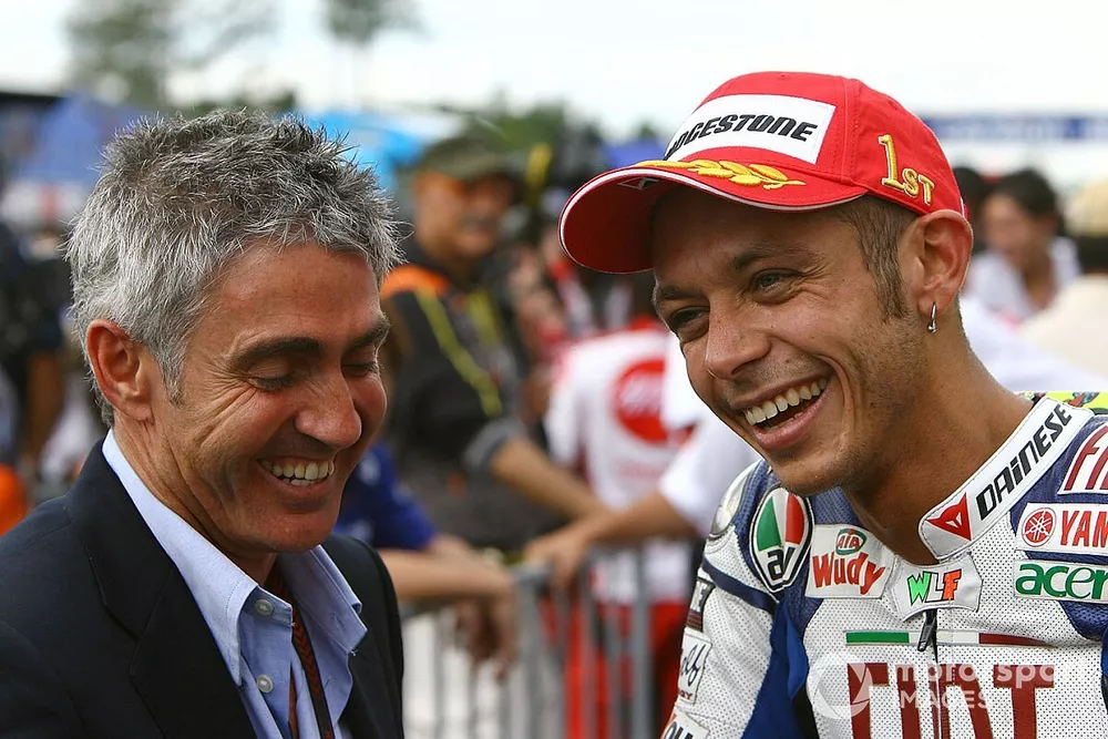 Mick Doohan with Valentino Rossi, Yamaha