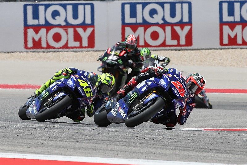 Maverick Viñales, Yamaha Factory Racing, Valentino Rossi, Yamaha Factory Racing, Johann Zarco, Monster Yamaha Tech 3