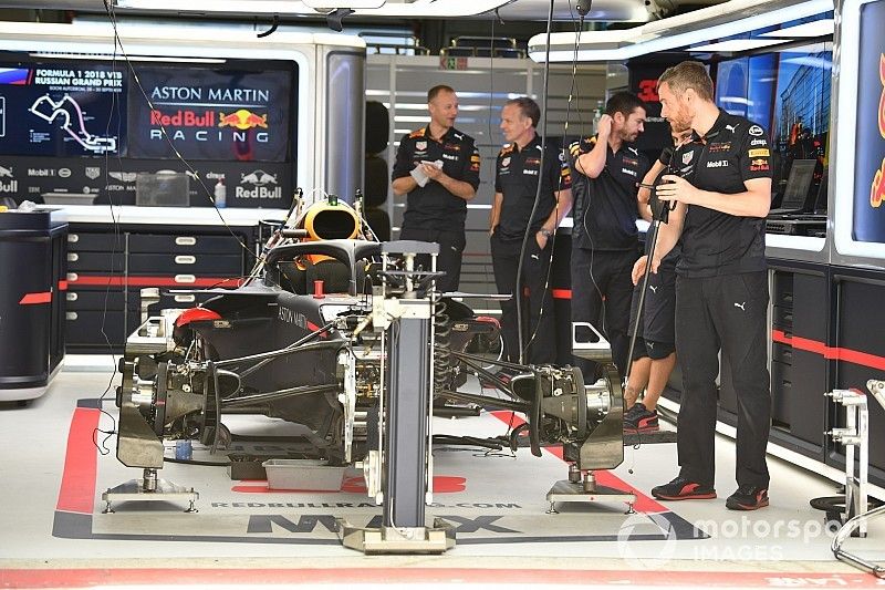 Red Bull Racing RB14 in the garage