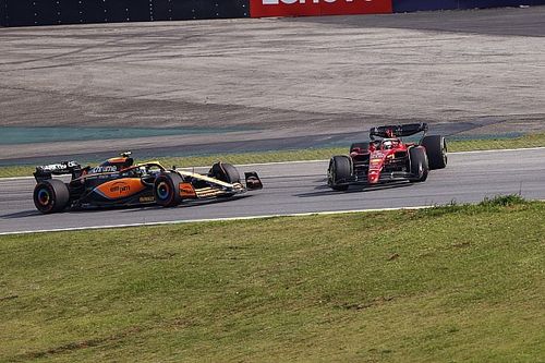 Leclerc sorprendido por la conducción "agresiva" de Norris en Brasil