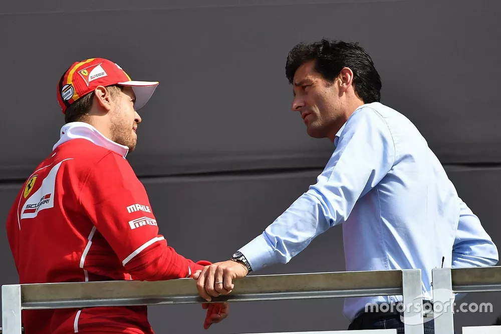 Sebastian Vettel, Ferrari and Mark Webber