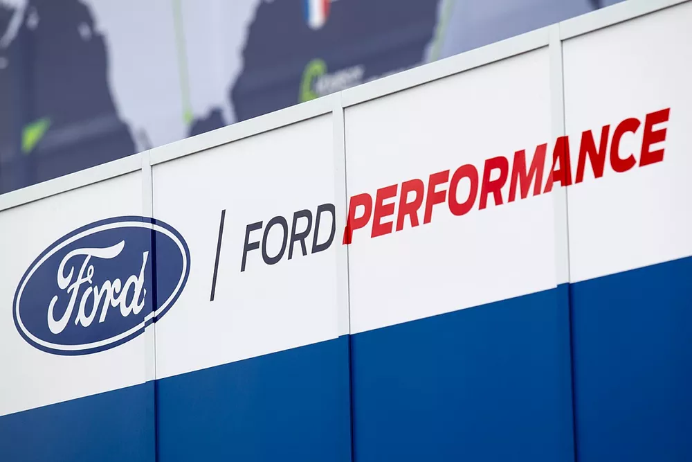 Ford Chip Ganassi Racing paddock area and logo