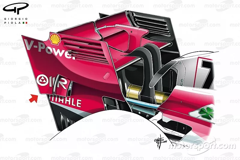 Ferrari SF71H rear wing, Singapore GP