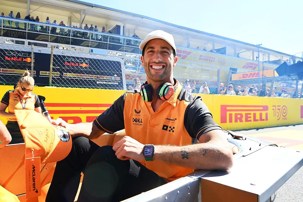 Daniel Ricciardo, McLaren en el desfile de pilotos