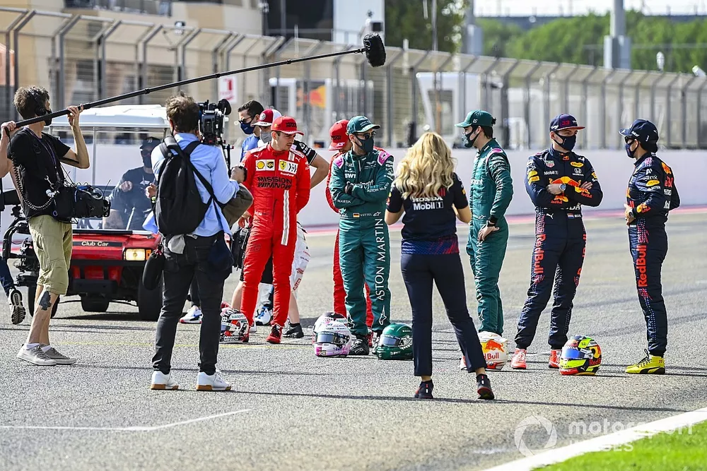 Les pilotes sur la grille