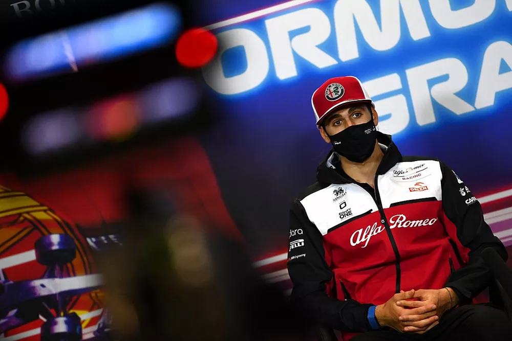 Antonio Giovinazzi, Alfa Romeo Racing in the Press Conference