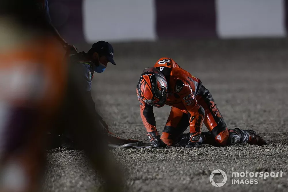 La chute de Danilo Petrucci, KTM Tech3