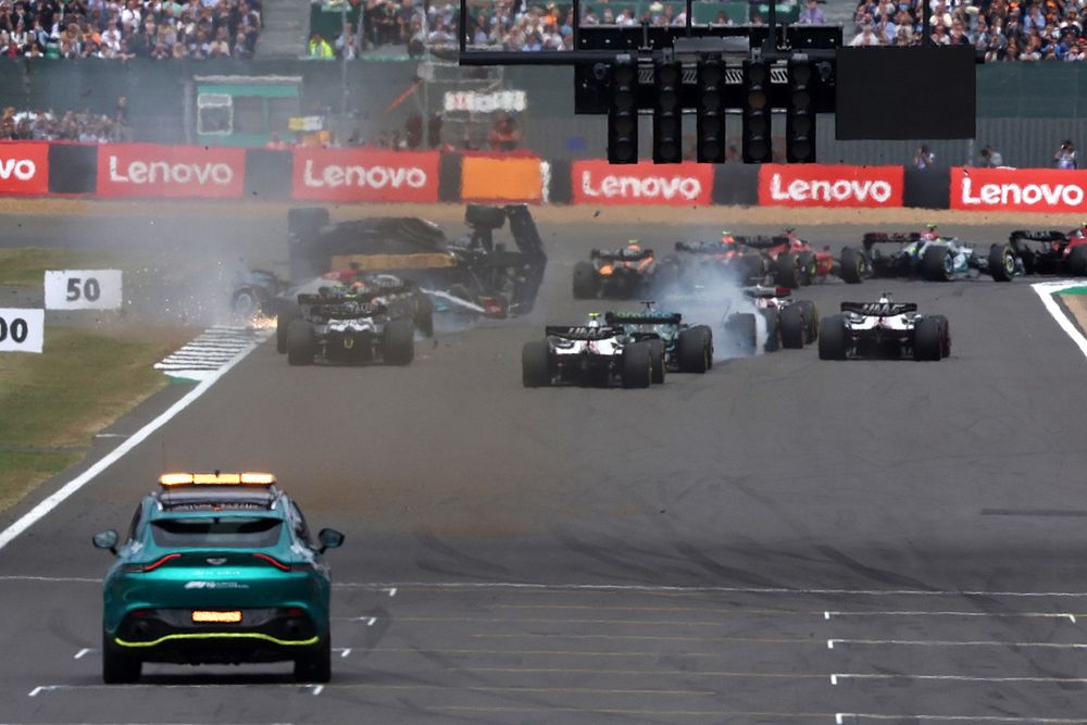 Choque en la arrancada 