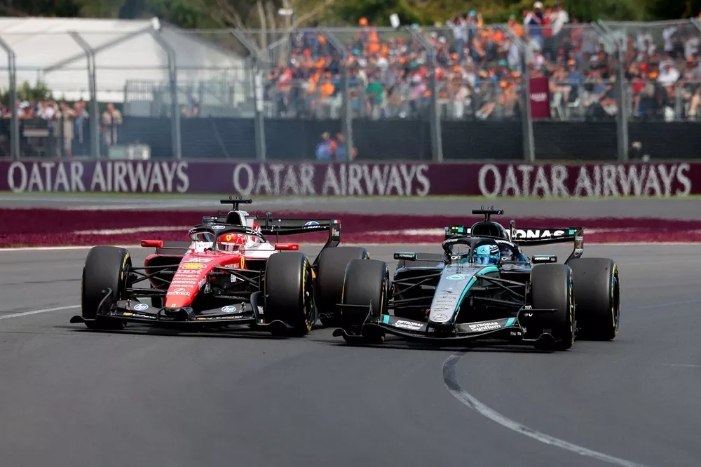 Charles Leclerc, Ferrari, George Russell, Mercedes