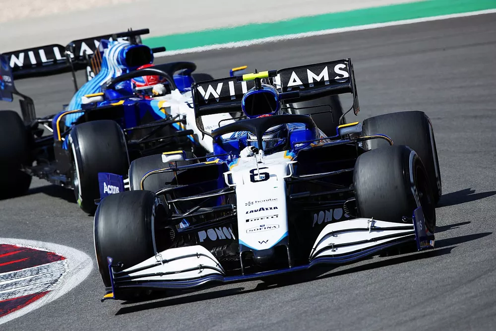 Nicholas Latifi, Williams FW43B, George Russell, Williams FW43B