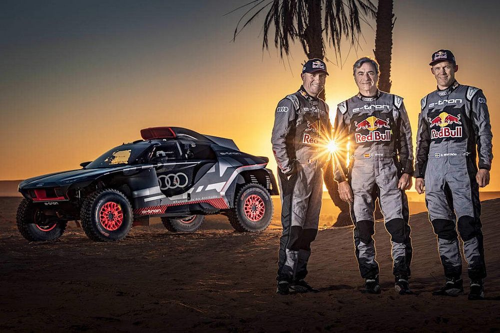 Carlos Sainz, Mattias Ekström, Stéphane Peterhansel, Audi RS Q e-tron