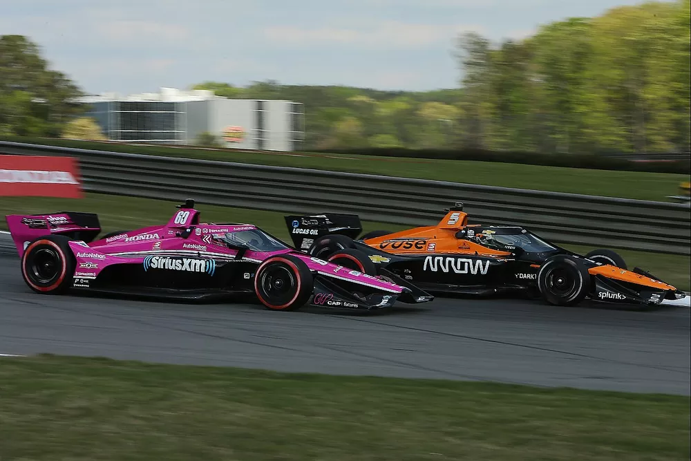 Jack Harvey, Meyer Shank Racing Honda, Patricio O'Ward, Arrow McLaren SP Chevrolet
