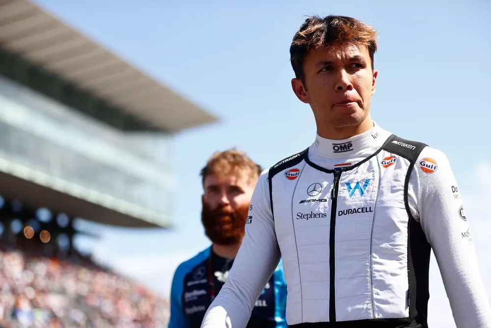 Alex Albon, Williams Racing, on the grid